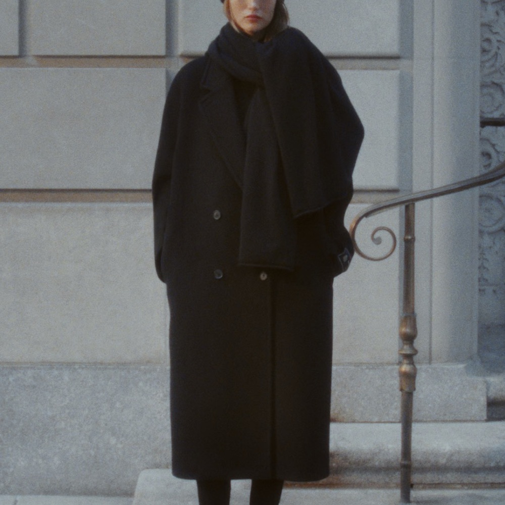 Aritzia Babaton Slouch Coat in Soft Wool Cashmere